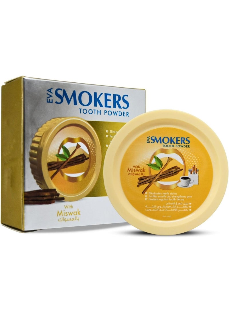 Eva Smokers Teeth Cleaning Powder With Meswak 40 G